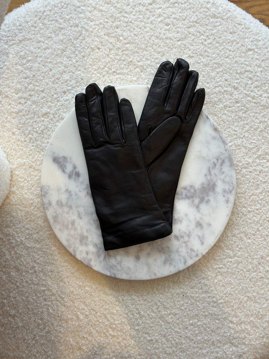 Vintage leather gloves Black