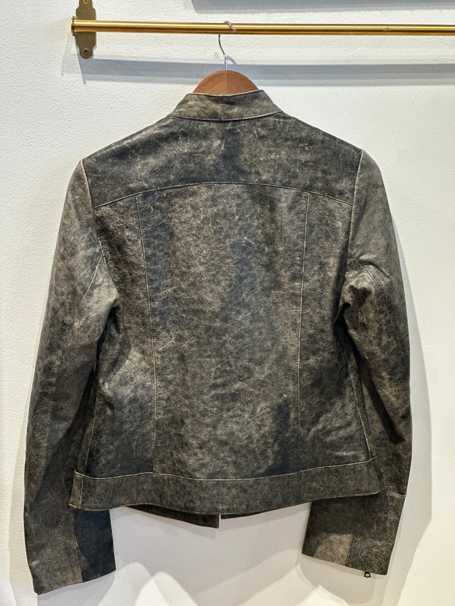 Vintage Distressed Leather Jacket