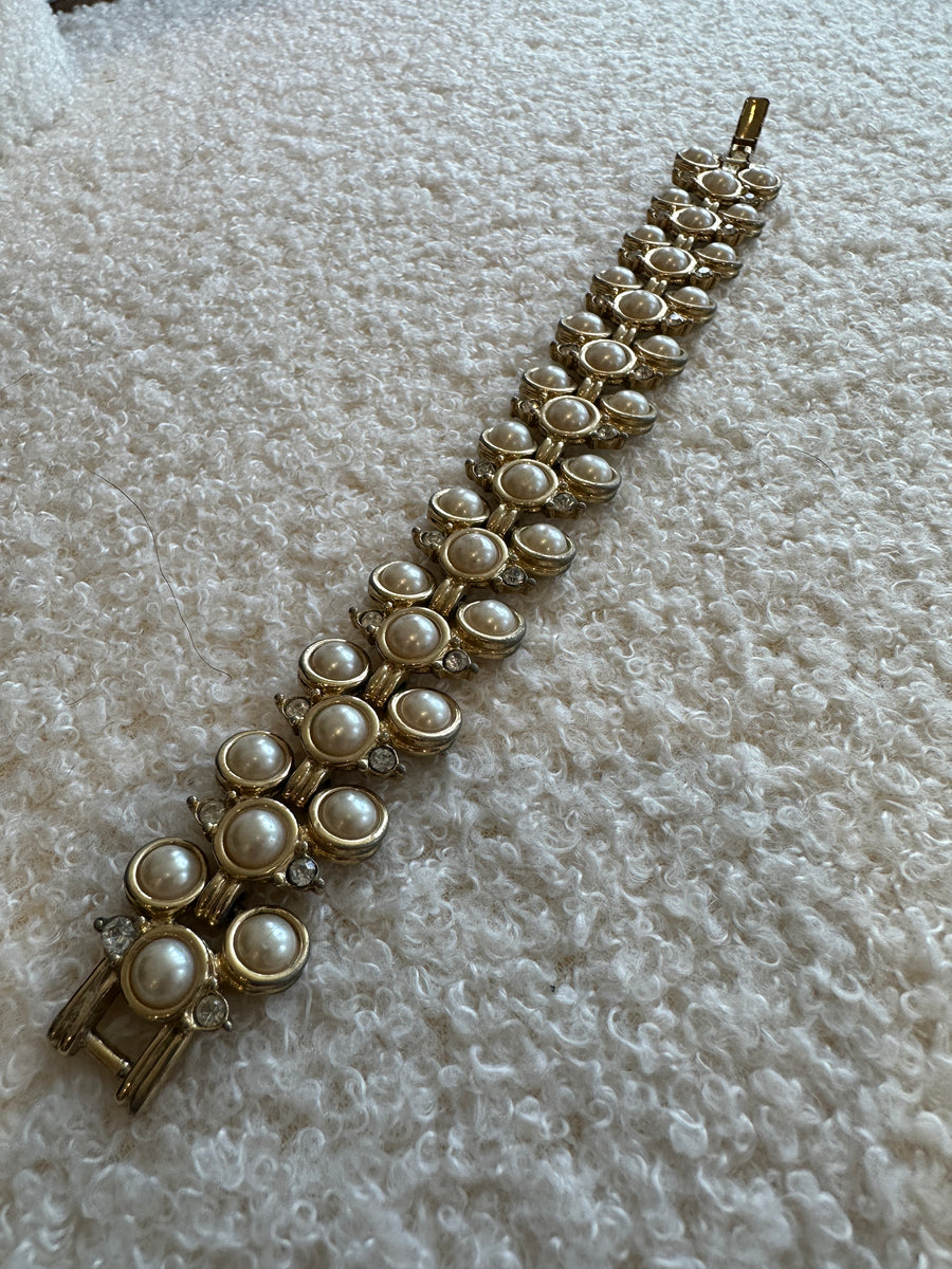 Vintage Pearl and gold bracelet