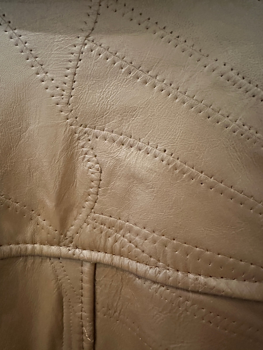Vintage Leather Stitch Coat