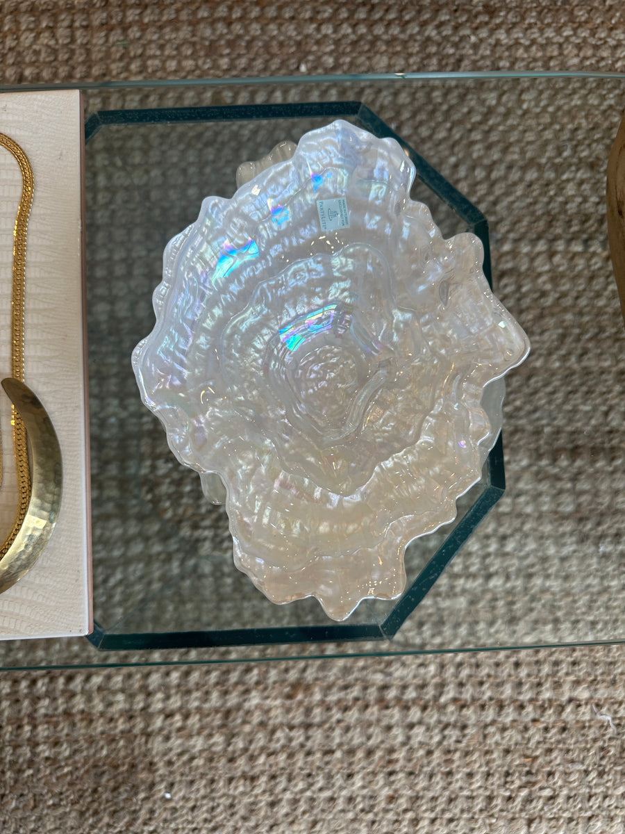 Vintage Oyster Glass Tray