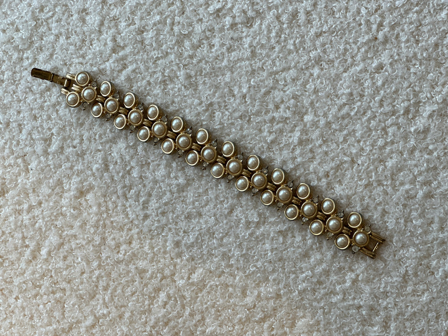 Vintage Pearl and gold bracelet