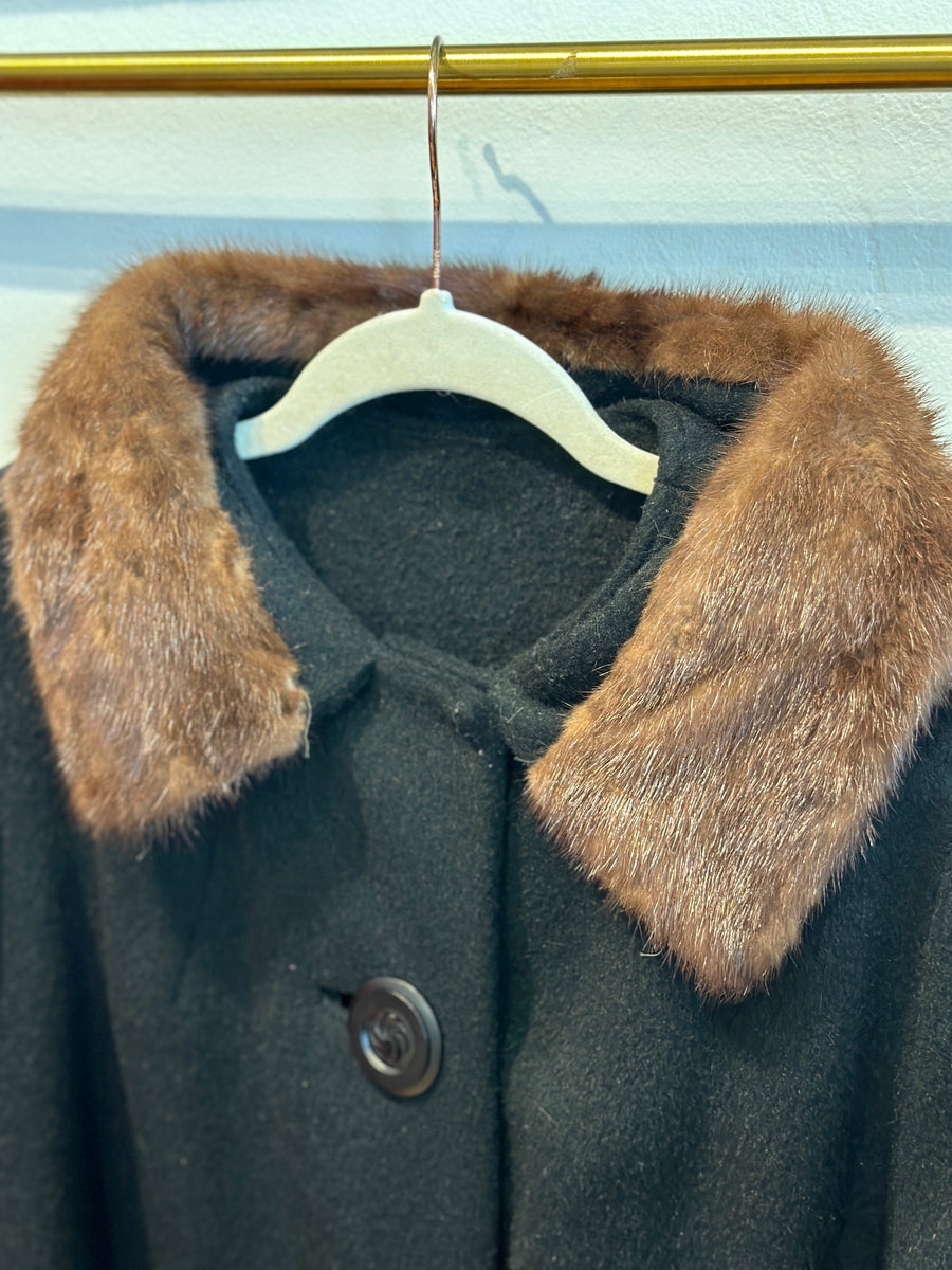 Vintage Fur Collar Coat