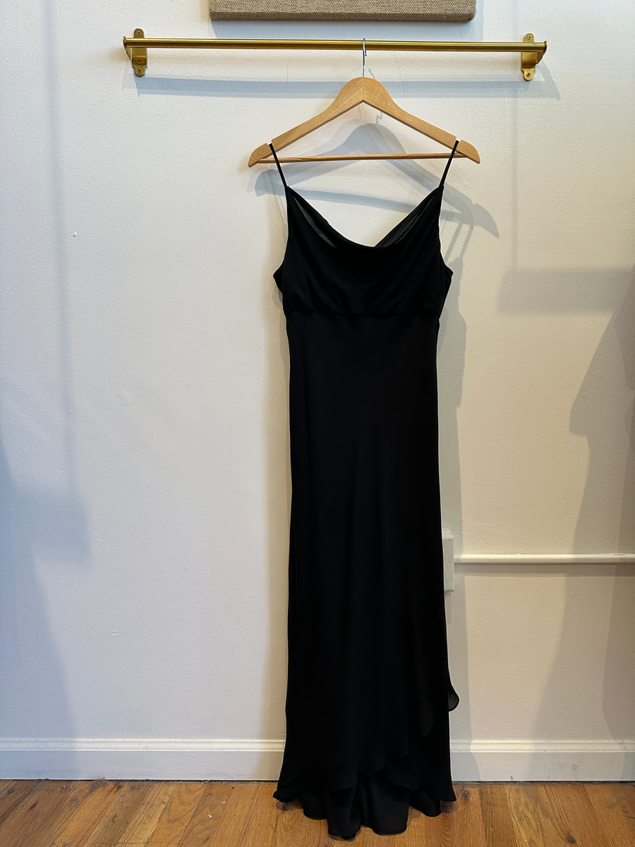 Vintage Silk Black Dress