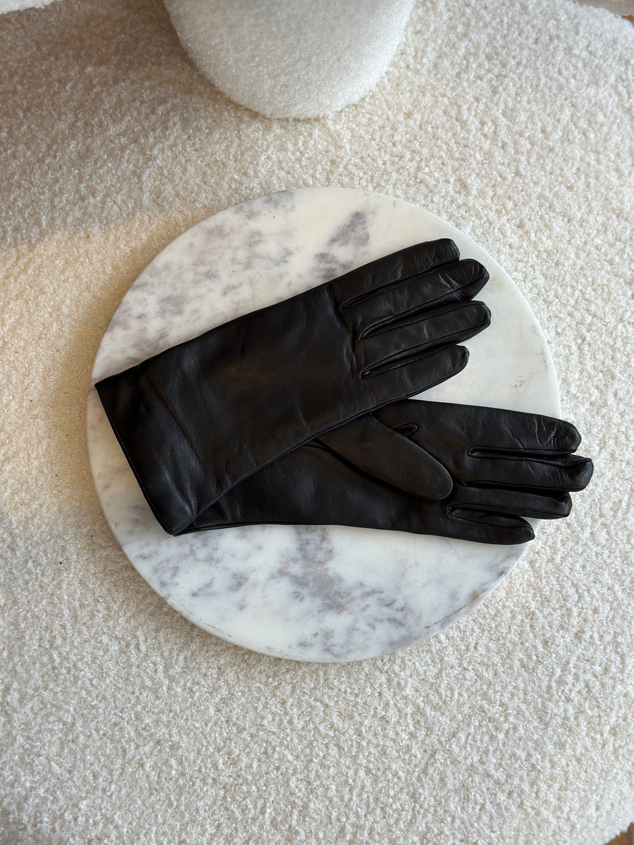 Vintage leather gloves Black