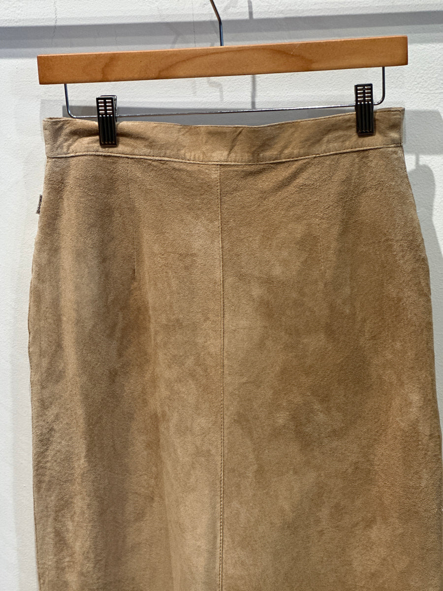 Vintage Suede Maxi Skirt