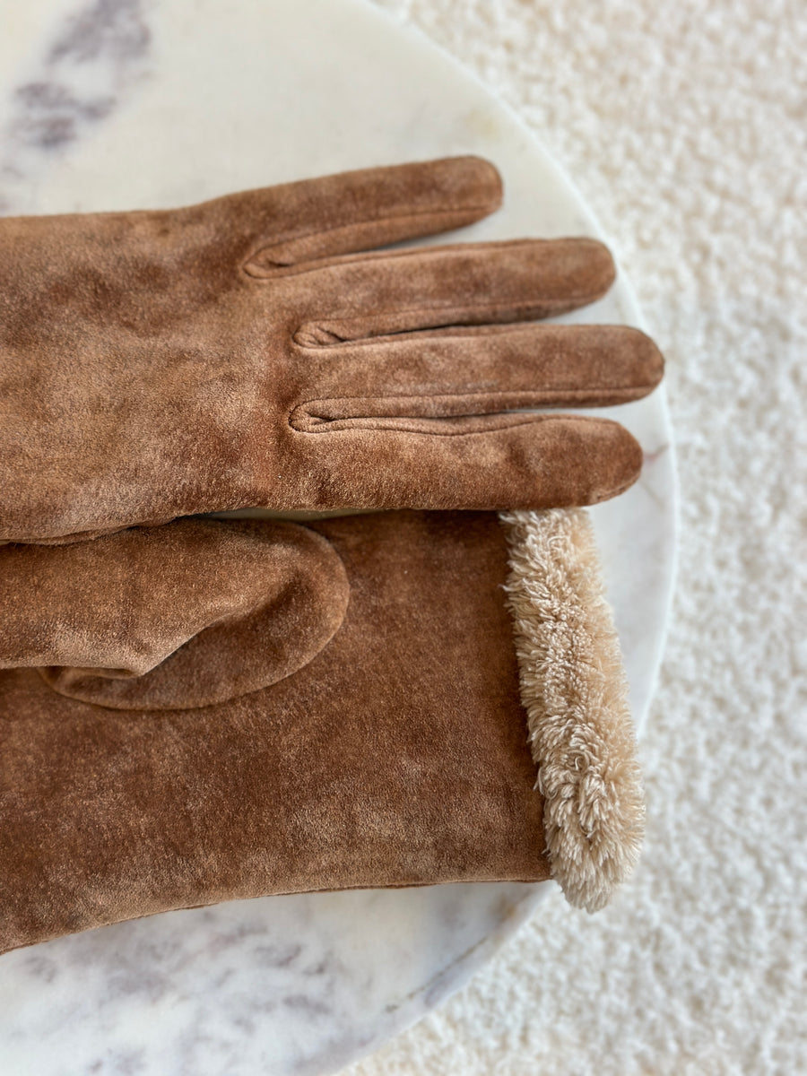 Vintage Suede Gloves