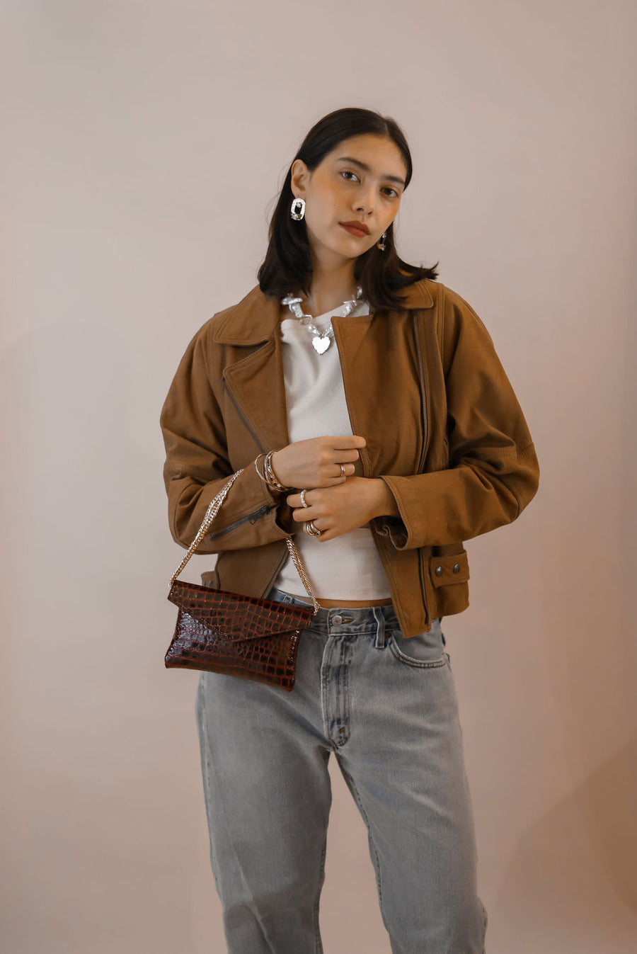 Vintage Brown leather jacket