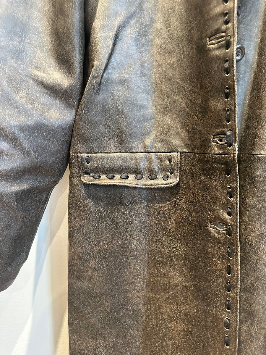 Vintage faux leather coat