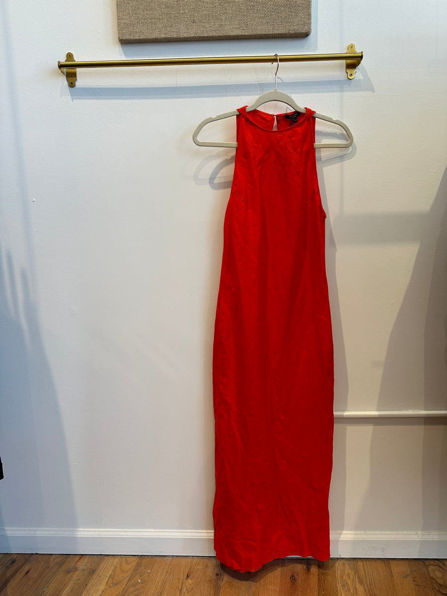 Massimo Dutti Red Linen Dress
