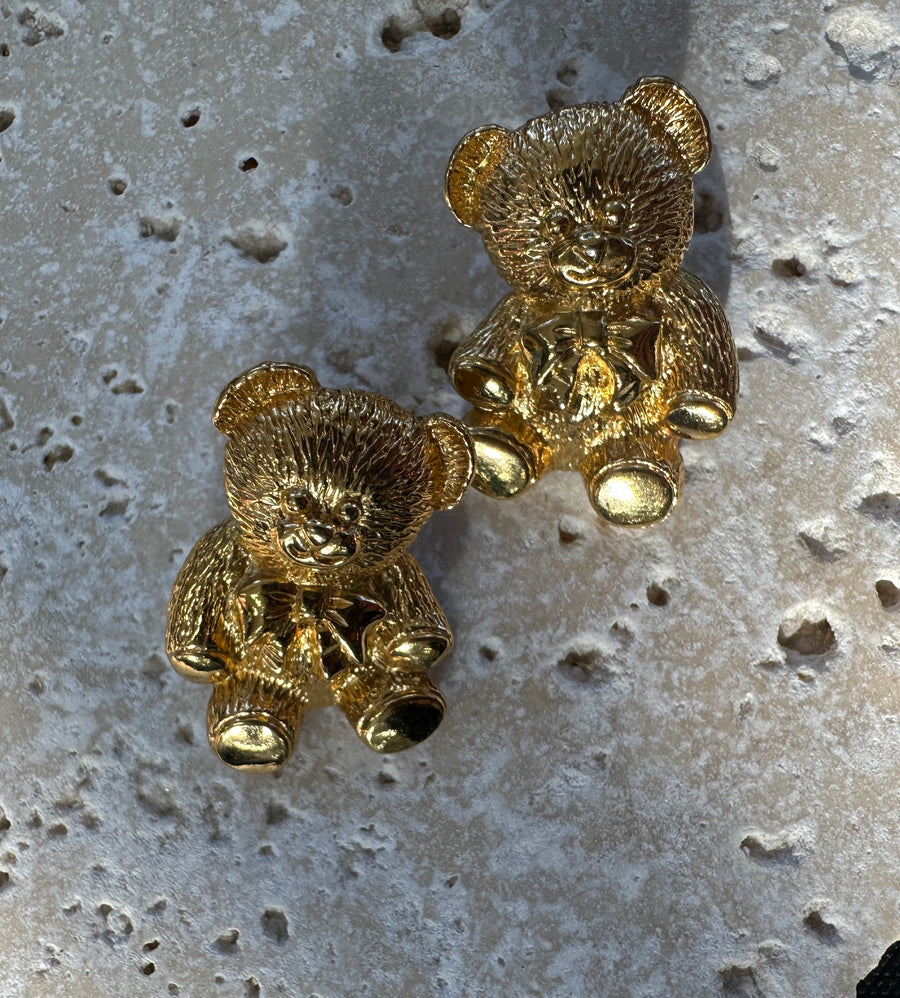 Vintage Teddy Bear Earrings