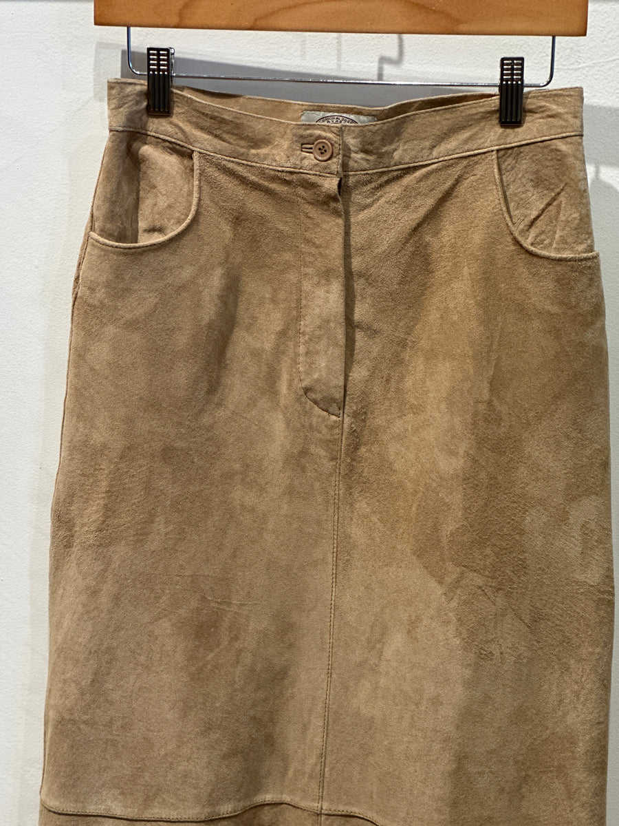 Vintage Suede Maxi Skirt