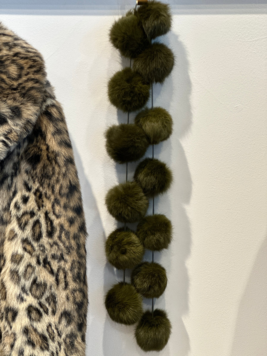 Vintage fuzzy ball scarf