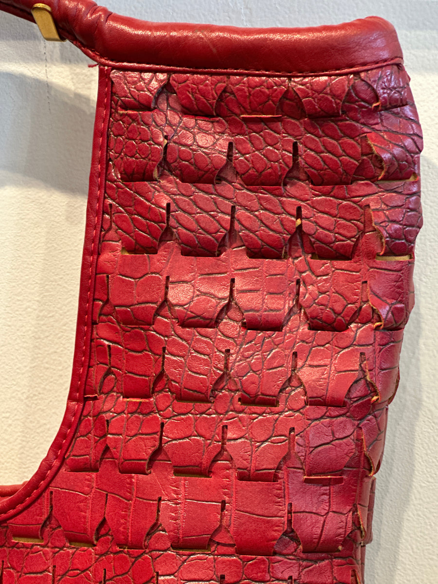 Vintage Red Leather Handbag