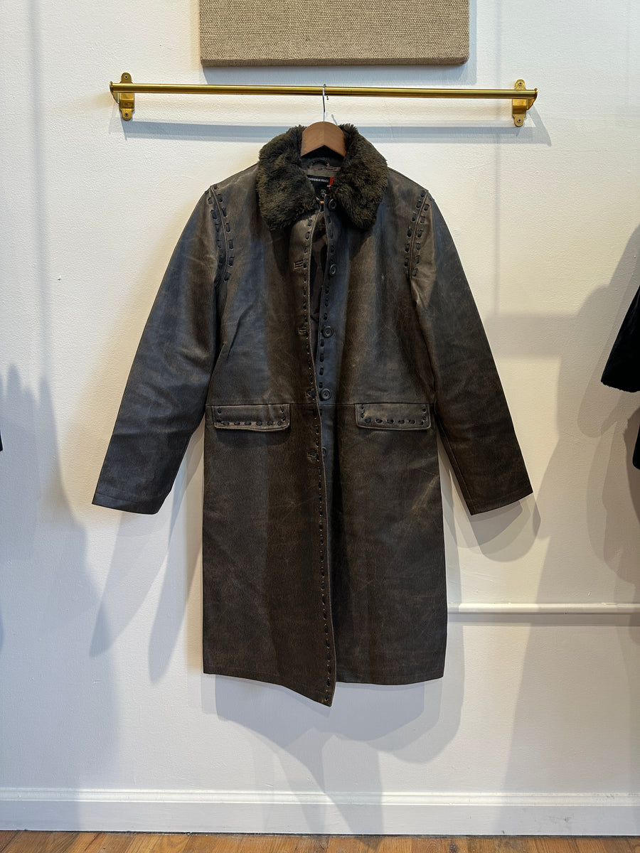 Vintage faux leather coat